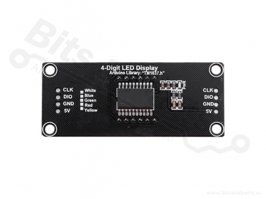 Cijferdisplay 4-digits 7-segments TM1637 clock rood - 50x19mm